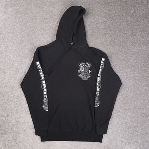 Daytona Beach Florida Biker Rally Motorcycles Large Black Long Sleeve Hoodie